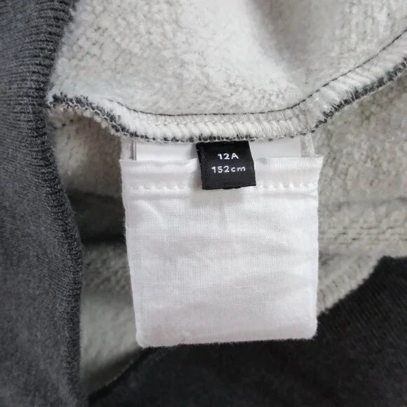 VERSACE Kids Logo Sweatshirt Size 12a Gray Logo Applique Fleece Sweater Crewneck - Picture 5 of 12